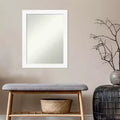 Specchio da parete 53,3 x 68,6 cm non smussato con cornice stretta bianca
