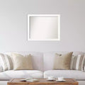 Specchio da parete 31" x 25" non bisellato con cornice stretta bianca