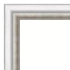 Specchio da parete rettangolare incorniciato 33" x 27" – Argento spazzolato
