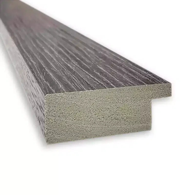 Specchio da parete rettangolare con cornice a righe grigie, 21,5" x 27,5"