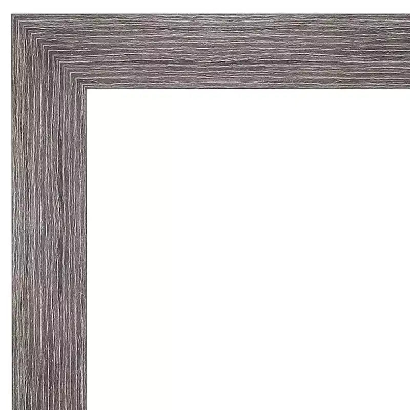 Specchio da parete rettangolare con cornice a righe grigie, 21,5" x 27,5"