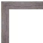 Specchio da parete rettangolare con cornice a righe grigie, 21,5" x 27,5"