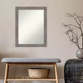 Specchio da parete rettangolare con cornice a righe grigie, 21,5" x 27,5"