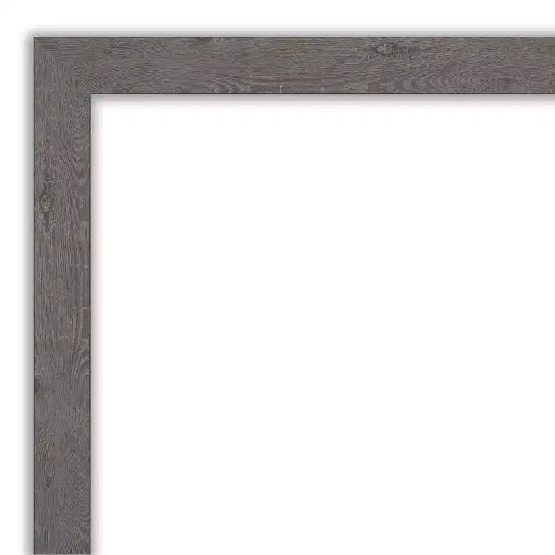 Specchio da parete rettangolare con cornice in legno grigio, 39,5 x 27,5 pollici