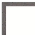Specchio da parete rettangolare con cornice in legno grigio, 39,5 x 27,5 pollici