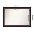 Specchio da parete per bagno incorniciato in legno 40" x 28"