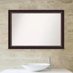 Specchio da parete per bagno incorniciato in legno 40" x 28"