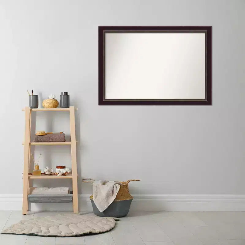 Specchio da parete per bagno incorniciato in legno 40" x 28"