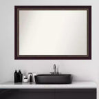 Specchio da parete per bagno incorniciato in legno 40" x 28"