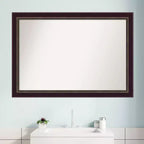 Specchio da parete per bagno incorniciato in legno 40" x 28"
