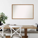 Specchio da parete rettangolare con cornice in legno 37" x 25" con accessori per il montaggio