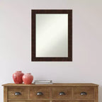 Specchio da parete per bagno con cornice 22" x 28" – Rettangolare, color bronzo, da parete