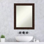 Specchio da parete per bagno con cornice 22" x 28" – Rettangolare, color bronzo, da parete