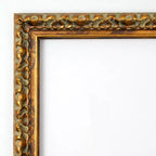 Specchio da parete rettangolare in legno 38" x 26" con cornice in bronzo anticato