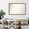 Specchio da parete rettangolare in legno 38" x 26" con cornice in bronzo anticato