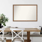 Specchio da parete rettangolare in legno 38" x 26" con cornice in bronzo anticato