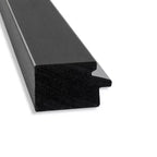 Specchio da parete quadrato con cornice stretta nera e argento da 29" x 29"