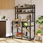 Scaffale da cucina a 6 livelli con prese di corrente integrate