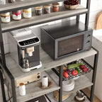 Scaffale da cucina a 6 livelli con prese di corrente integrate