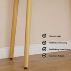 Set Scrivania Toeletta Effetto Legno con Specchio LED e Sgabello
