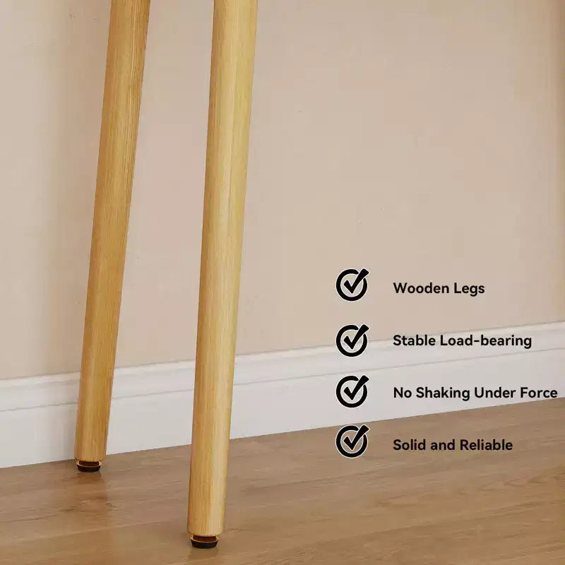 Set Scrivania Toeletta Effetto Legno con Specchio LED e Sgabello