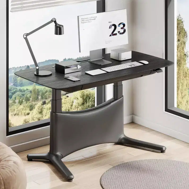 Scrivania Elettrica Regolabile in Altezza con Cassetto Contenitore