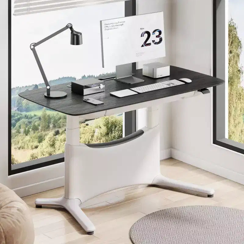 Scrivania Elettrica Regolabile in Altezza con Cassetto Contenitore