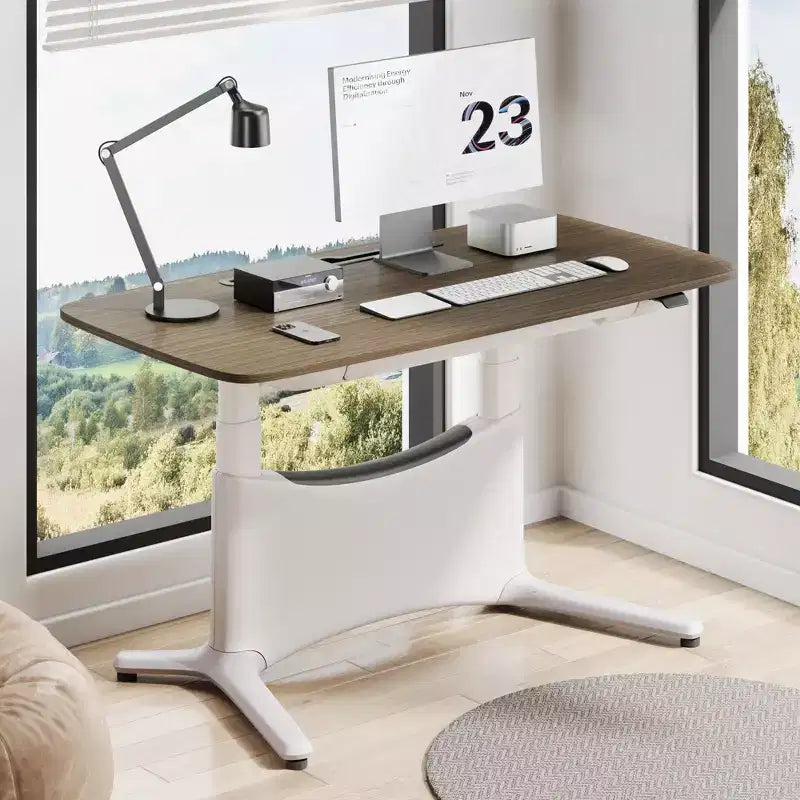 Scrivania Elettrica Regolabile in Altezza con Cassetto Contenitore