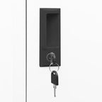 Armadio spogliatoio a 3 ante in acciaio – 180 cm H, bianco opaco