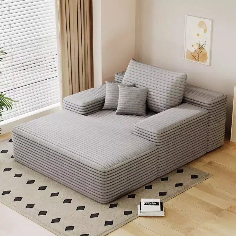 Chaise longue oversize – Peluche effetto pelliccia, 173 x 130 cm