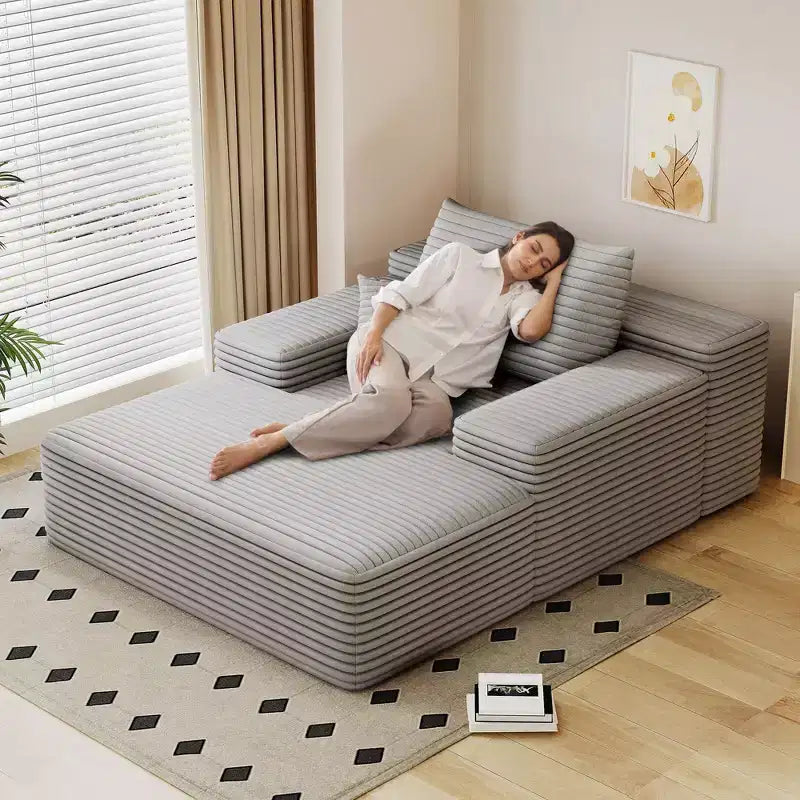 Chaise longue oversize – Peluche effetto pelliccia, 173 x 130 cm