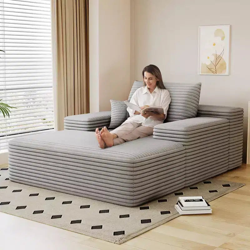 Chaise longue oversize – Peluche effetto pelliccia, 173 x 130 cm