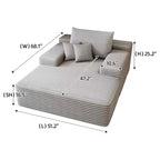 Chaise longue oversize – Peluche effetto pelliccia, 173 x 130 cm
