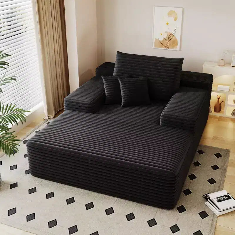 Chaise longue oversize – Peluche effetto pelliccia, 173 x 130 cm