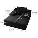 Chaise longue oversize – Peluche effetto pelliccia, 173 x 130 cm