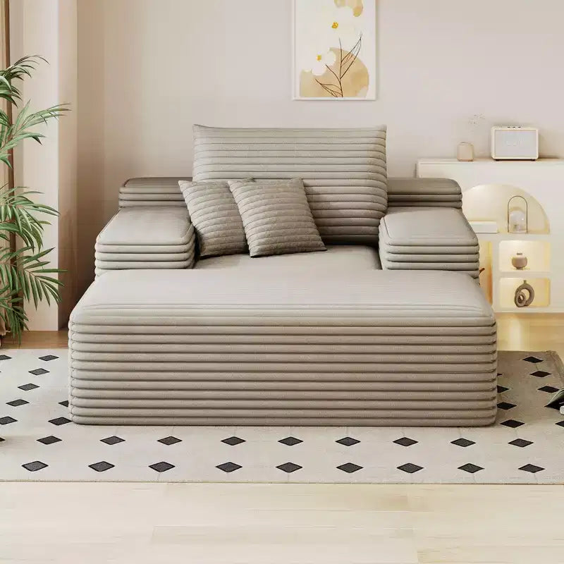 Chaise longue oversize – Peluche effetto pelliccia, 173 x 130 cm