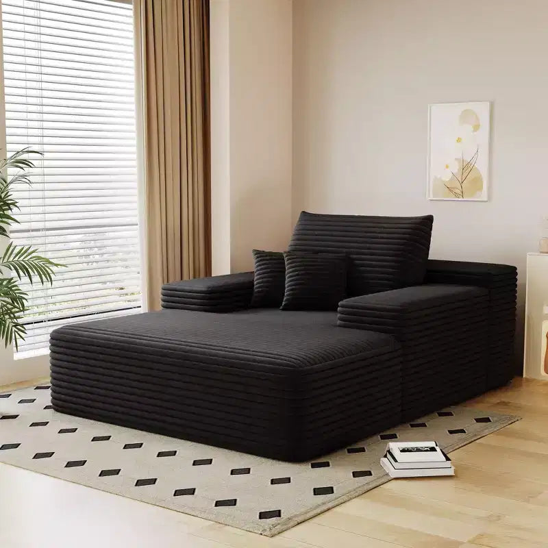 Chaise longue oversize – Peluche effetto pelliccia, 173 x 130 cm