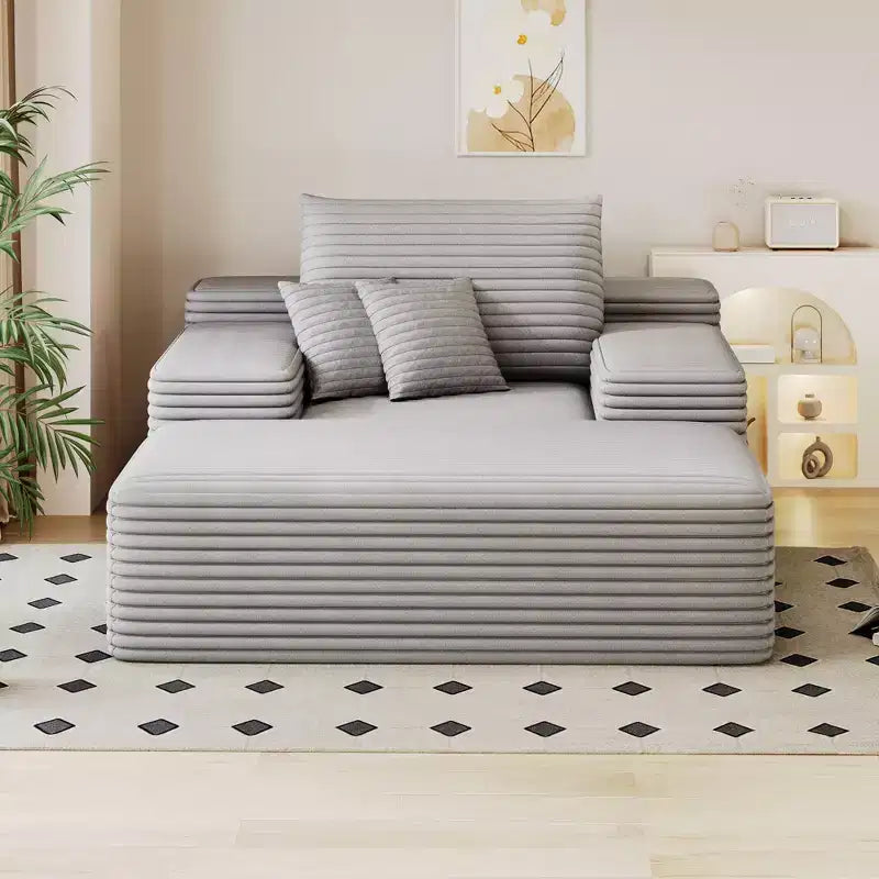 Chaise longue oversize – Peluche effetto pelliccia, 173 x 130 cm