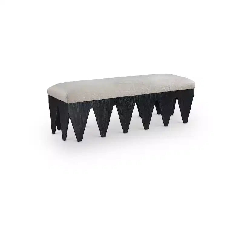 Meridian Furniture,Altair Velour Fur Fabric Bench