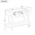 Consolle retrò con design curvo – Verde turchese