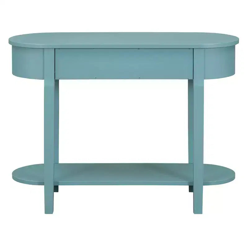 Consolle retrò con design curvo – Verde turchese