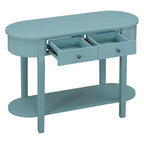 Consolle retrò con design curvo – Verde turchese
