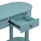 Consolle retrò con design curvo – Verde turchese