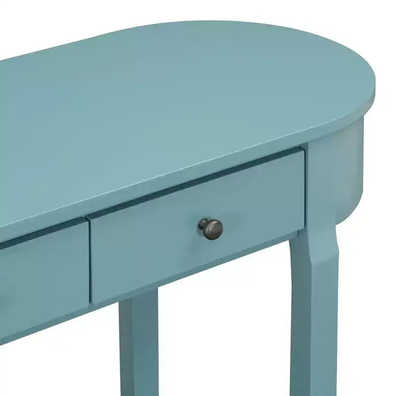 Consolle retrò con design curvo – Verde turchese