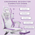 Sedia da gaming ergonomica con poggiapiedi e supporto lombare massaggiante