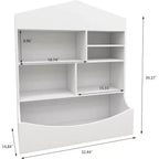 Libreria e contenitore per giocattoli per bambini – 9 scomparti, bianco