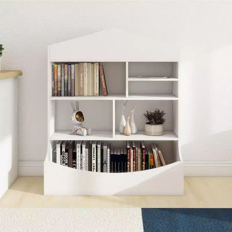 Libreria e contenitore per giocattoli per bambini – 9 scomparti, bianco