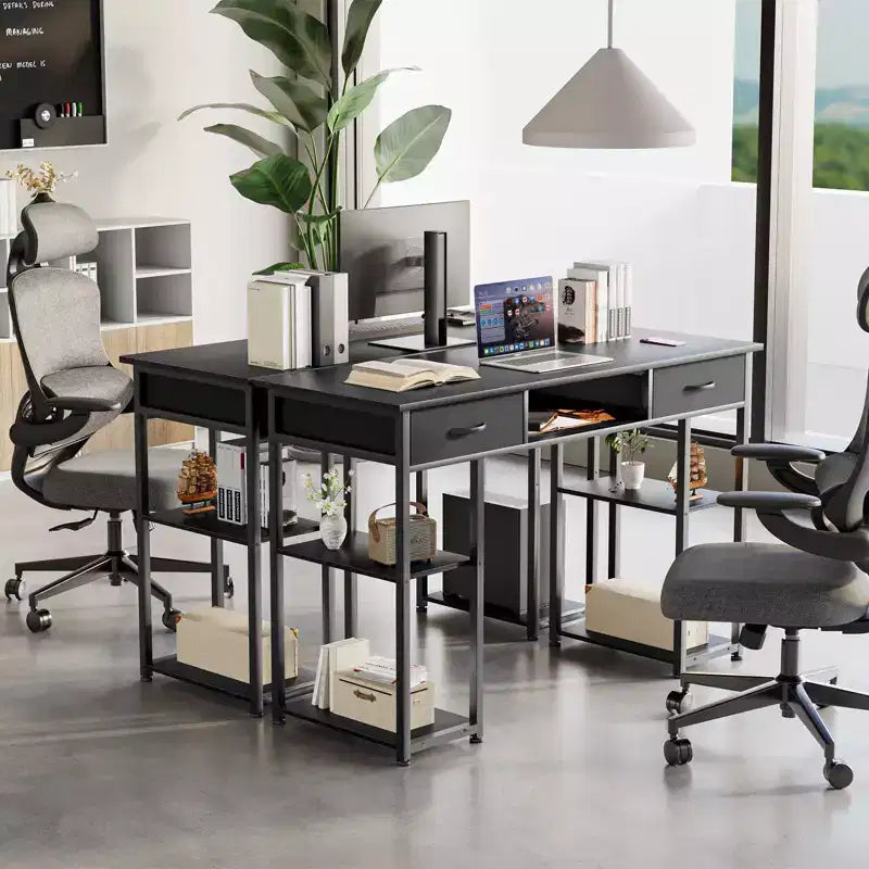 Scrivania piccola per ufficio domestico con contenitore – 120 x 40 x 77,7 cm