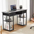 Scrivania piccola per ufficio domestico con contenitore – 120 x 40 x 77,7 cm