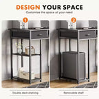 Scrivania piccola per ufficio domestico con contenitore – 120 x 40 x 77,7 cm